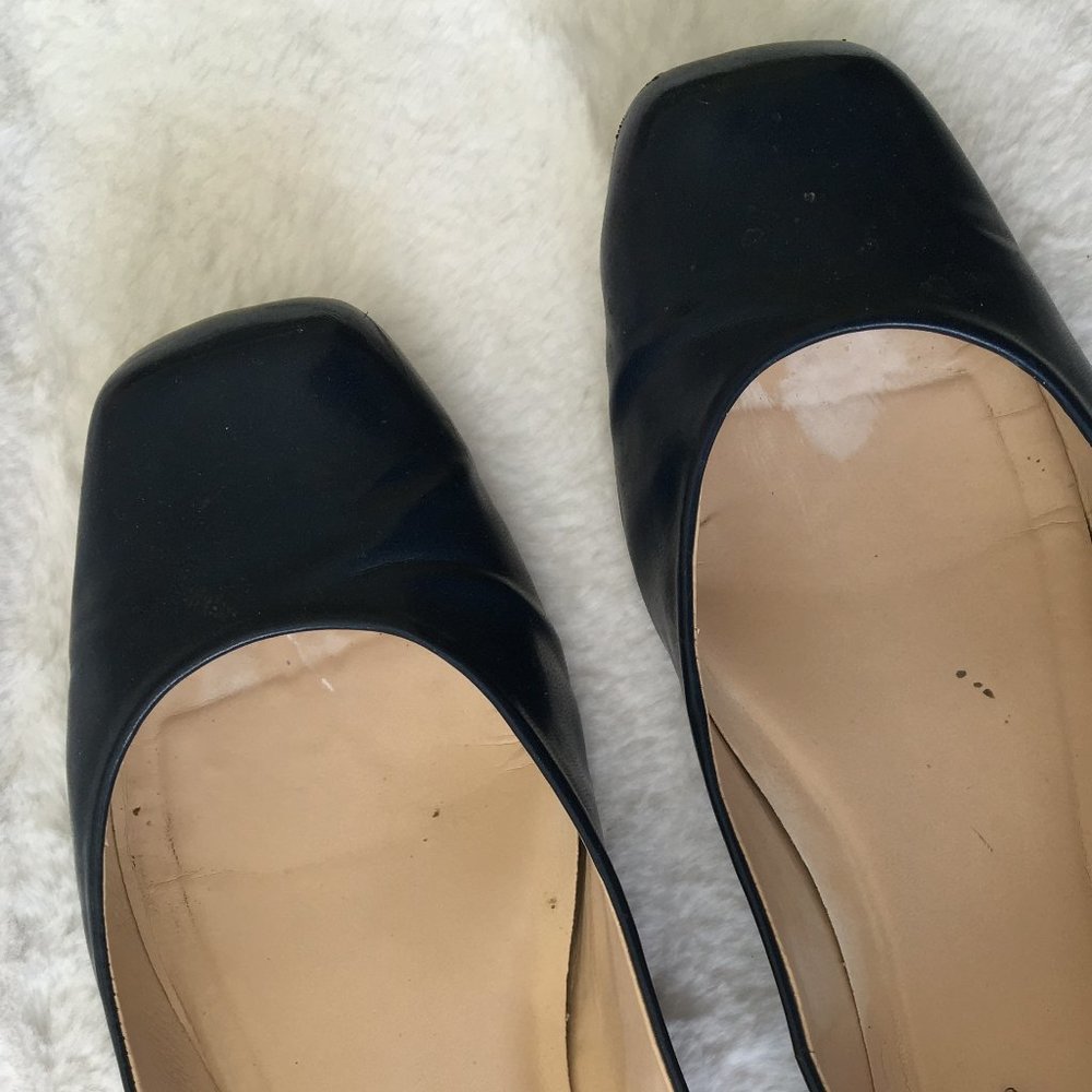 Navy skimmer flats in Size 12W